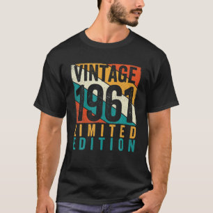 Vintage 1961 Limited Edition Retro Birthday Design T-Shirt