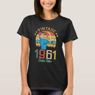 Vintage 1961 Made In 1961 61st Birthday Women 61 Y T-Shirt