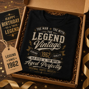 Vintage 1962 Aged Perfectly 64th Birthday T-Shirt