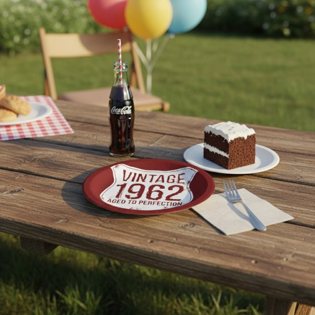 Vintage 1962 Aged To Perfection Paper Plate (Creator Uploaded)