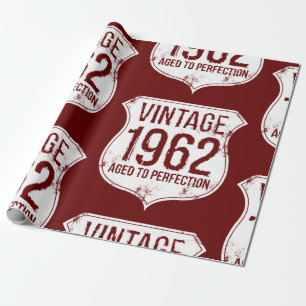 Vintage 1962 Aged To Perfection Wrapping Paper