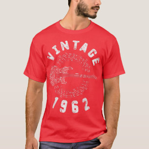 Vintage 1962 Birthday Limited Edition Guitar Music T-Shirt