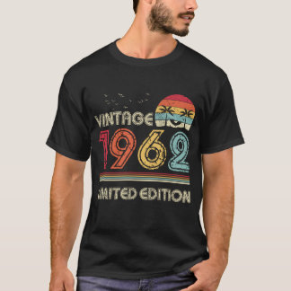 Vintage 1962 Limited Edition 62nd Birthday T-Shirt