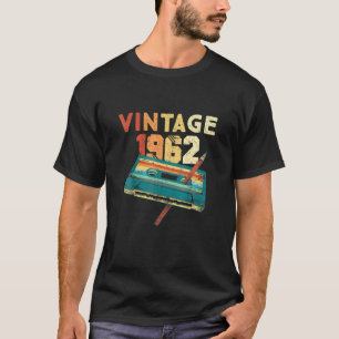 Vintage 1962 Music Cassette 60Th Birthday Gifts 60 T-Shirt