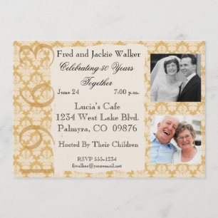 Vintage 1963 50th Anniversary Photo Invitation