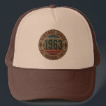 VINTAGE 1963 BIRTHDAY GIFT TRUCKER HAT<br><div class="desc">VINTAGE 1963 MEN WOMEN BIRTHDAY GIFT</div>