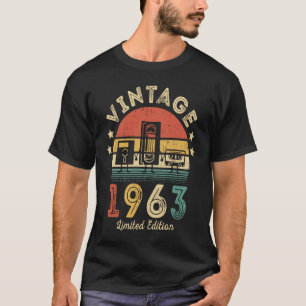 Vintage 1963 Retro Cassette 1963 59th Birthday 59 T-Shirt