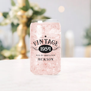 Vintage 1964 70th Birthday Can Glass