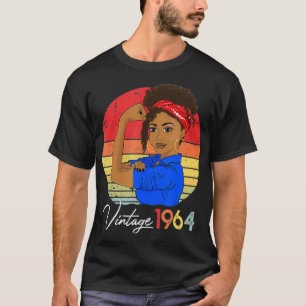 Vintage 1964 Black Girl Afro African American 57th T-Shirt