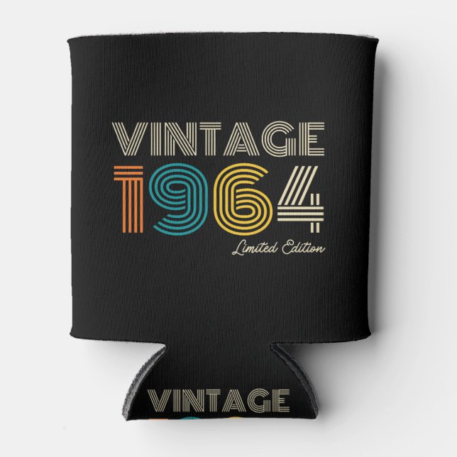 Vintage 1964 Limited Edition 60th Birthday  Can Cooler (Front)