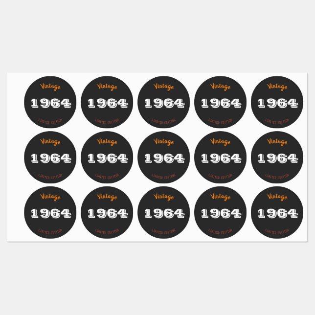 Vintage 1964 limited edition 60th Birthday Gift  (Sheet)