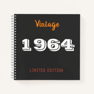 Vintage 1964 limited edition 60th Birthday Gift  Notebook