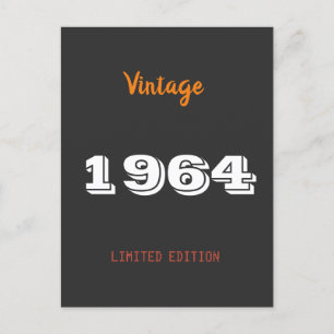 Vintage 1964 limited edition 60th Birthday Gift  Postcard