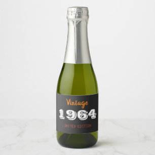 Vintage 1964 limited edition 60th Birthday Gift  Sparkling Wine Label