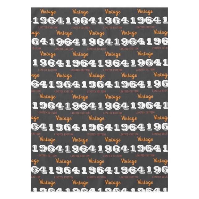 Vintage 1964 limited edition 60th Birthday Gift  Tablecloth (Front)