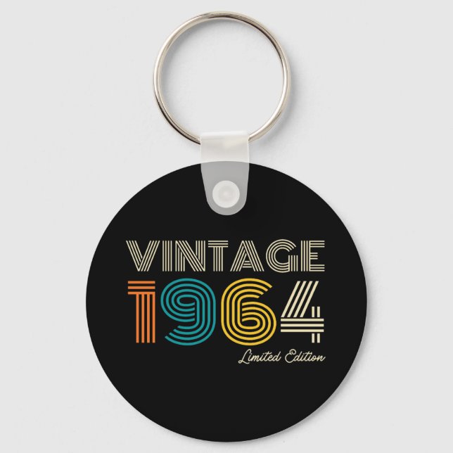 Vintage 1964 Limited Edition 60th Birthday  Key Ring (Front)