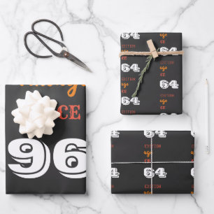 Vintage 1964 year limited edition 60th Birthday Wrapping Paper Sheet