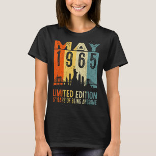 Vintage 1965 57 Yrs Old Made In May 1965 57th Birt T-Shirt