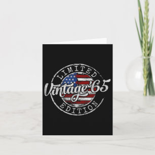 Vintage 1965 60th Birthday Gifts For Men Women 60  Card