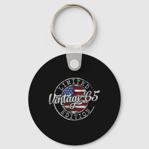 Vintage 1965 60th Birthday Gifts For Men Women 60 Key Ring