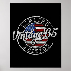 Vintage 1965 60th Birthday Gifts For Men Women 60 Poster