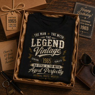 Vintage 1965 Aged Perfectly 61st Birthday T-Shirt