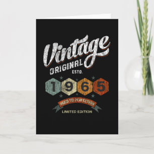 Vintage 1965 Aged to Perfection Birthday Gift Card