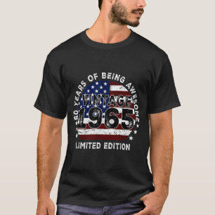 Vintage 1965 American Flag 60th Birthday 60 Year O T-Shirt