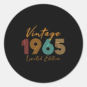 Vintage 1965 Limited Edition 60 Year Old 60th Birt Classic Round Sticker