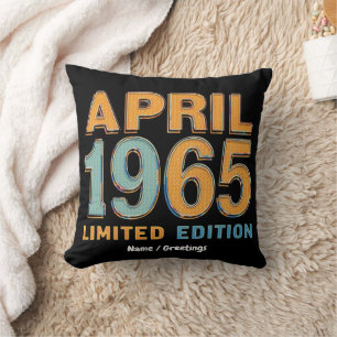 Vintage 1965 Limited Edition 60th Birthday Gift Cushion