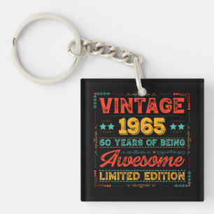 Vintage 1965 Made in 1965 60th Birthday 60 Years  Key Ring