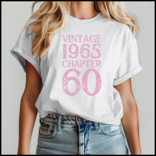 Vintage 1965 Pink Distressed 60th Birthday Tri-Blend Shirt