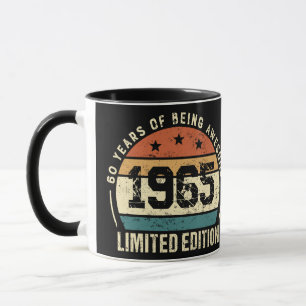 Vintage 1965 Retro 60th Birthday Anniversary Mug