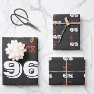 Vintage 1965 year limited edition 60th Birthday Wrapping Paper Sheet