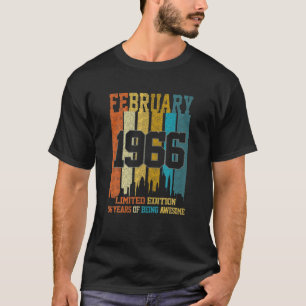 Vintage 1966 56 Yrs Old Made In February 1966 56Th T-Shirt