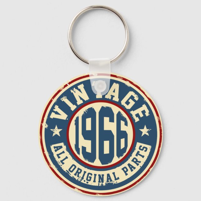 Vintage 1966 All Original Parts Key Ring (Front)