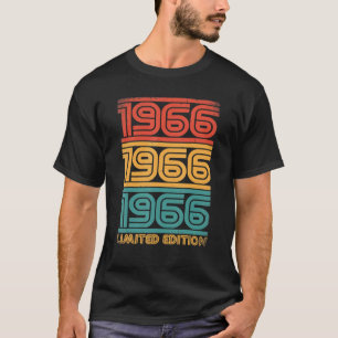 Vintage 1966 Best 56th Bday Anniversary Men Women T-Shirt