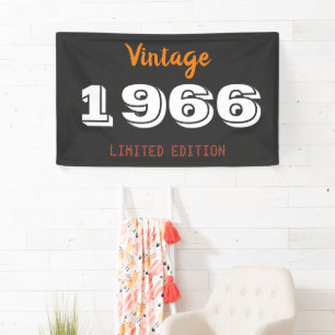 Vintage 1966 Birthday – 60th Birthday Party Decor  Banner