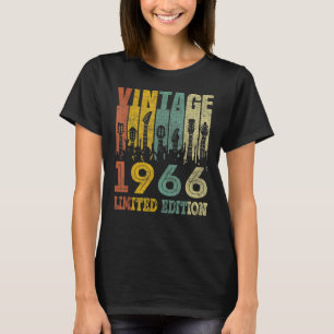 Vintage 1966 Birthday Gifts, Guitar Lovers 57th Bi T-Shirt