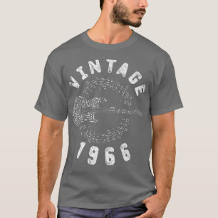 Vintage 1966 Birthday Limited Edition Guitar Music T-Shirt