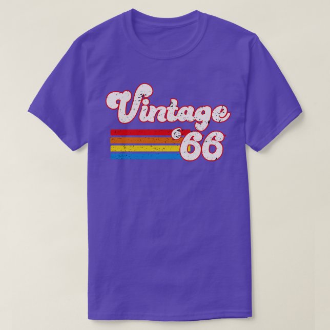 Vintage 1966 Birthday Shirt Retro 66 Birthday Shir (Design Front)