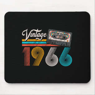Vintage 1966 cassette tape 60th birthday 60 years mouse mat
