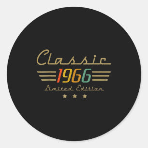 Vintage 1966 Clic Legend 60 Year Old 60th Birthday Classic Round Sticker