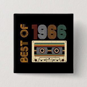 Vintage 1966 Made in 1966 60th Birthday 60 Years 15 Cm Square Badge