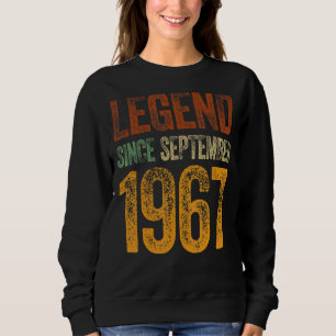 Vintage 1967 Birthday  September Born Legend Since Sweatshirt