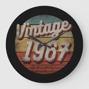 VINTAGE 1967 MEN WOMEN BIRTHDAY GIFT LARGE CLOCK