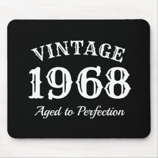 Vintage 1968 Aged to Perfection 50th Birthday gift Mouse Mat