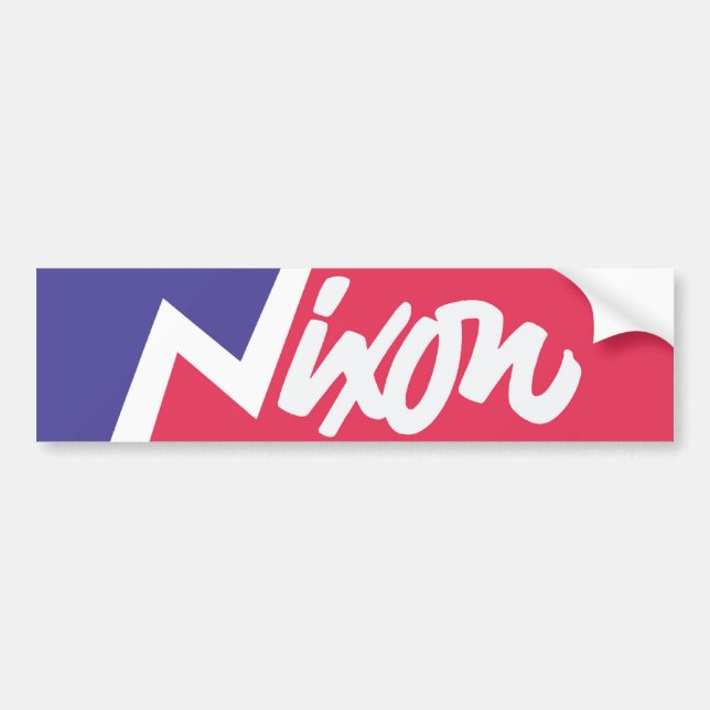 Vintage 1968 Richard Nixon Bumper Sticker (Front)