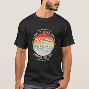 Vintage 1969 53Rd Birthday Gift 53 Years Being Awe T-Shirt