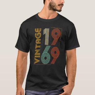 Vintage 1969 54th Birthday For men women 54 Years  T-Shirt